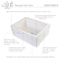 Alfi Brand 24" Biscuit Smooth Thick Wall Fireclay Sgl Bowl Farm Sink AB2418SB-B - alternate 6